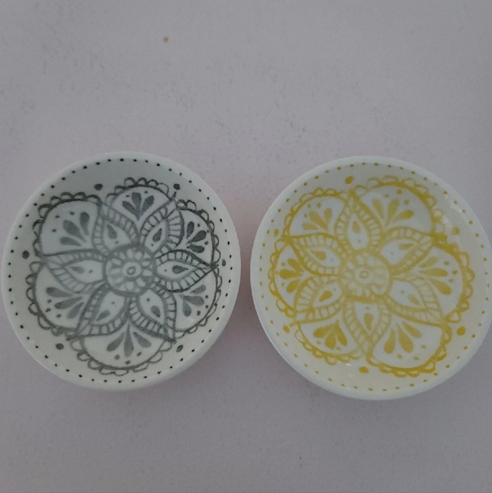 Stoneware Paisley Trinket Dishes